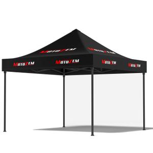 Tenda da gara MotoZem Line senza pareti laterali, nera
