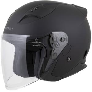 Casco da moto jet Cassida Reflex 2.0 Solid Nero opaco-Grigio scuro