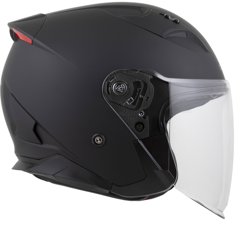 Casco da moto jet Cassida Reflex 2.0 Solid Nero opaco-Grigio scuro