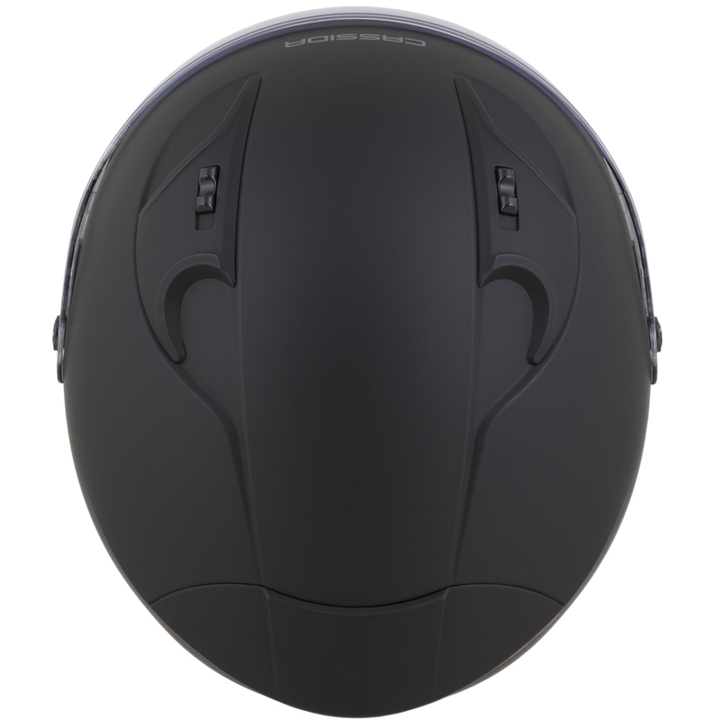 Casco da moto jet Cassida Reflex 2.0 Solid Nero opaco-Grigio scuro