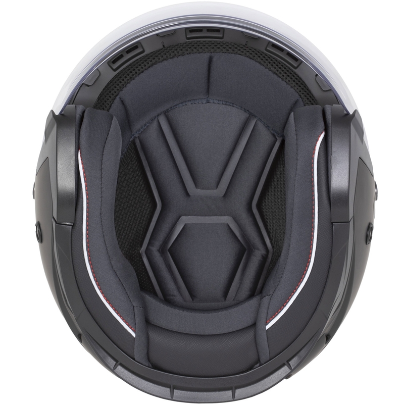 Casco da moto jet Cassida Reflex 2.0 Solid Nero opaco-Grigio scuro