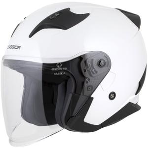 Casco da moto jet Cassida Reflex 2.0 Solid bianco-nero