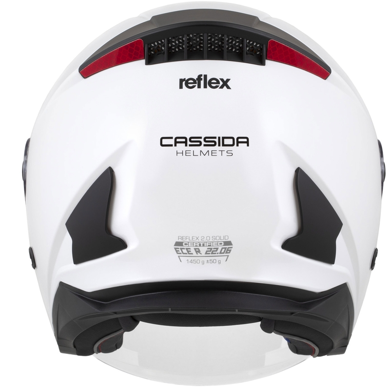Casco da moto jet Cassida Reflex 2.0 Solid bianco-nero