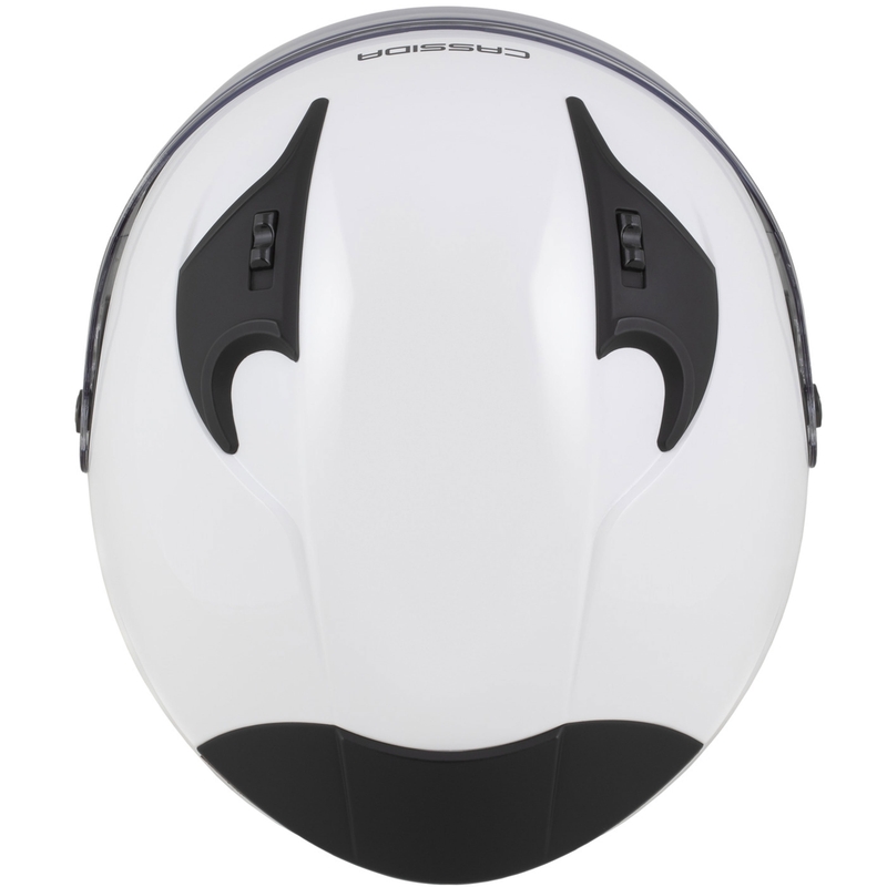 Casco da moto jet Cassida Reflex 2.0 Solid bianco-nero