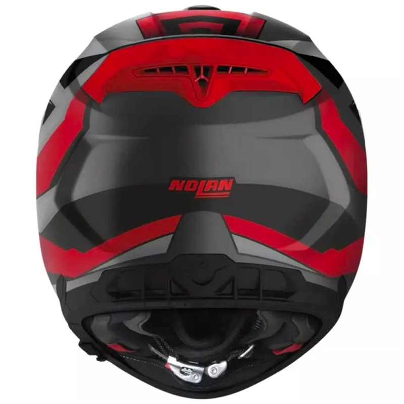 Casco integrale da moto Nolan N80-8 Wanted N-com nero opaco-rosso