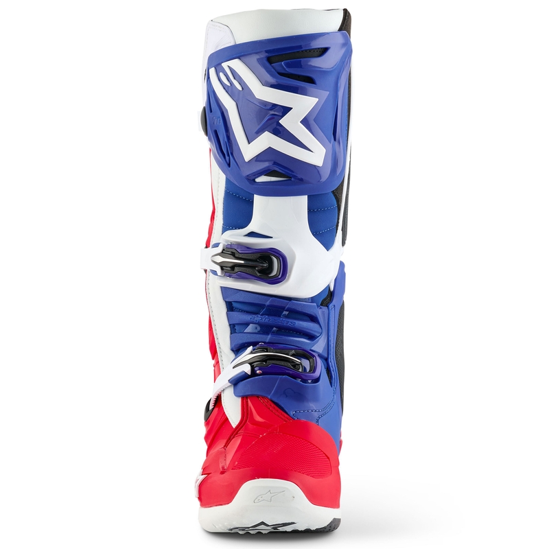 Stivali da moto Alpinestars Tech 10 Limited Edition FORTITUDE Bianco-Blu-Rosso