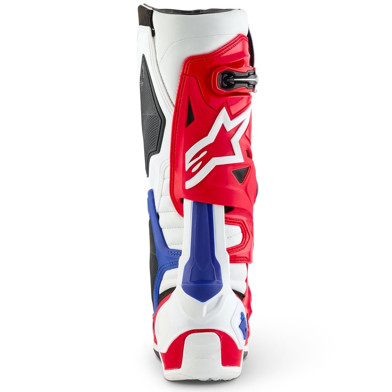 Stivali da moto Alpinestars Tech 10 Limited Edition FORTITUDE Bianco-Blu-Rosso