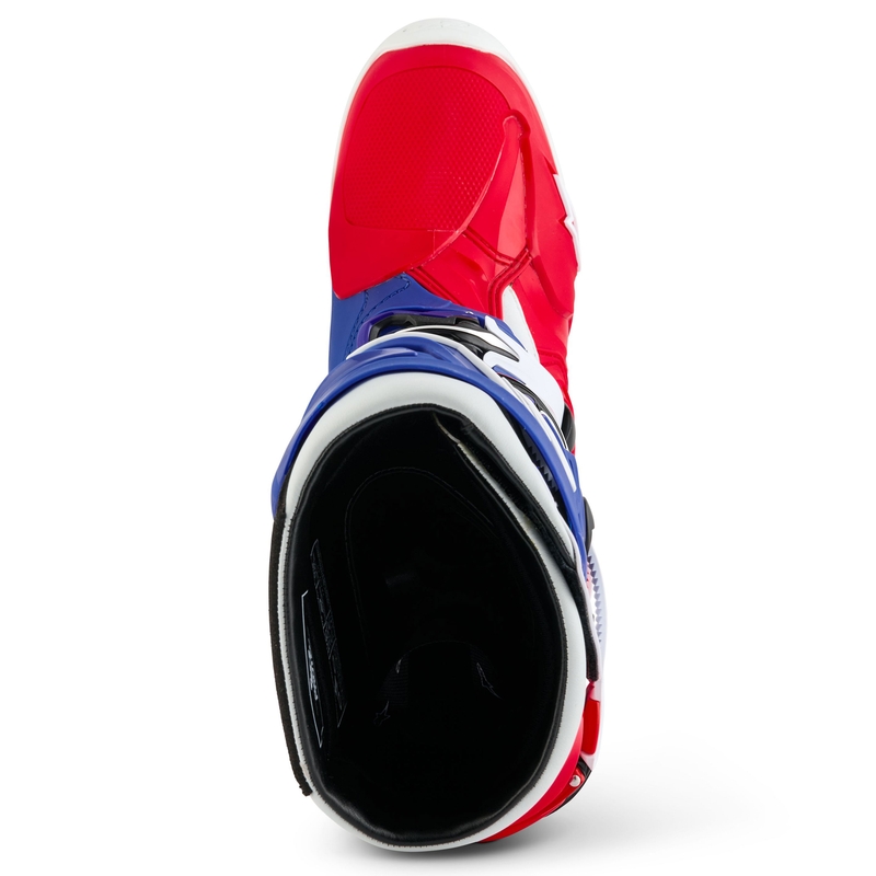 Stivali da moto Alpinestars Tech 10 Limited Edition FORTITUDE Bianco-Blu-Rosso