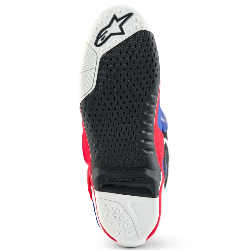 Stivali da moto Alpinestars Tech 10 Limited Edition FORTITUDE Bianco-Blu-Rosso