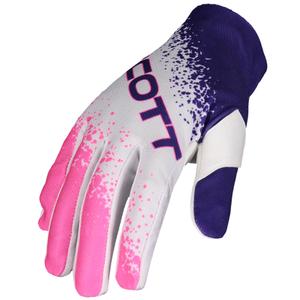 Guanti da motocross SCOTT 250 SWAP EVO bianco-rosa-viola