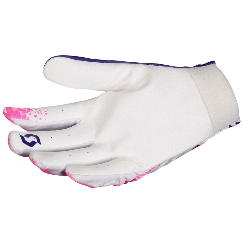 Guanti da motocross SCOTT 250 SWAP EVO bianco-rosa-viola