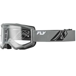 Occhiali da motocross Fly Racing Focus grigio-nero II con plexiglass trasparente