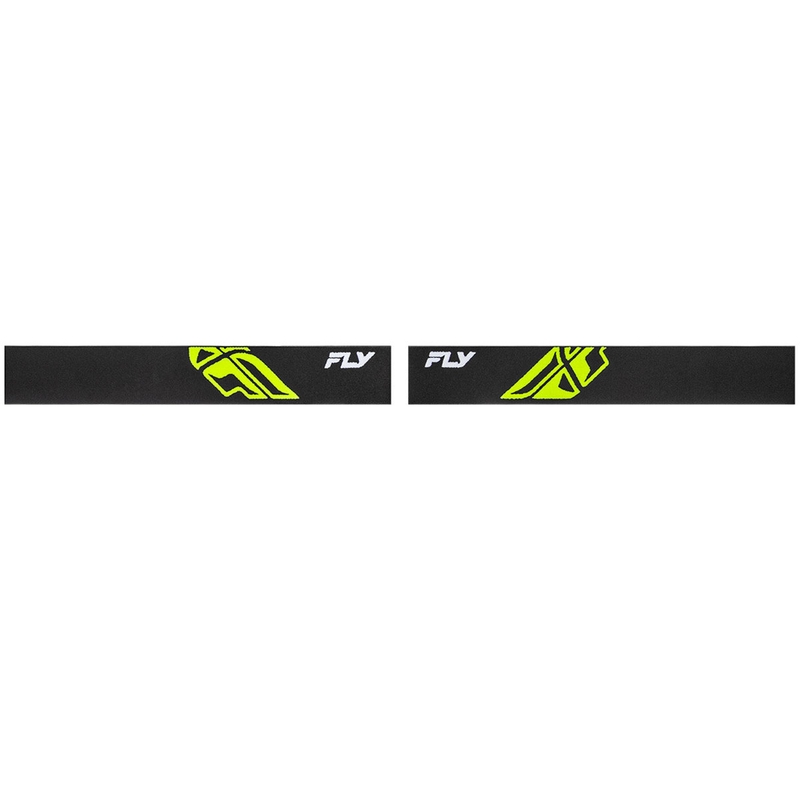 Occhiali da motocross per bambini Fly Racing Focus Nero-Verde fluo con lenti trasparenti