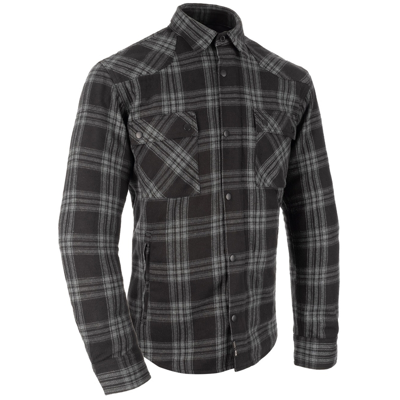 Camicia da motociclista Oxford Kickback 3.0 grigia