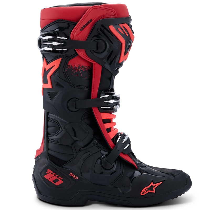 Stivali da moto Alpinestars Tech 10 nero-rosso