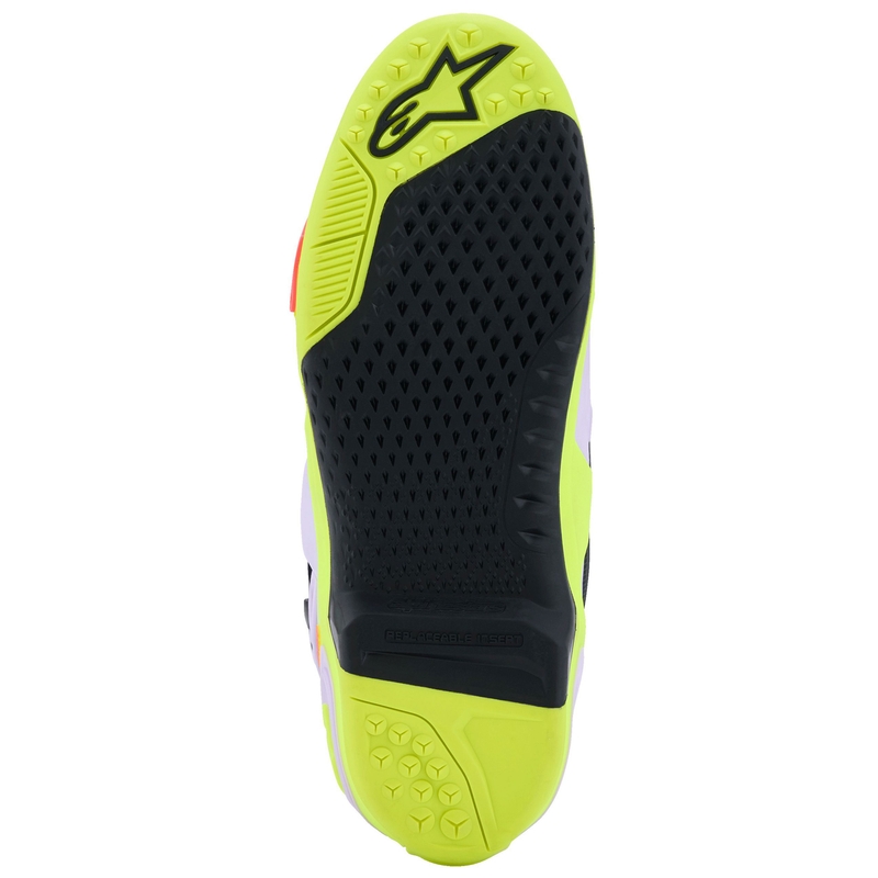 Stivali da moto Alpinestars Tech 10 Supervented Viola-Giallo Fluo-Rosa