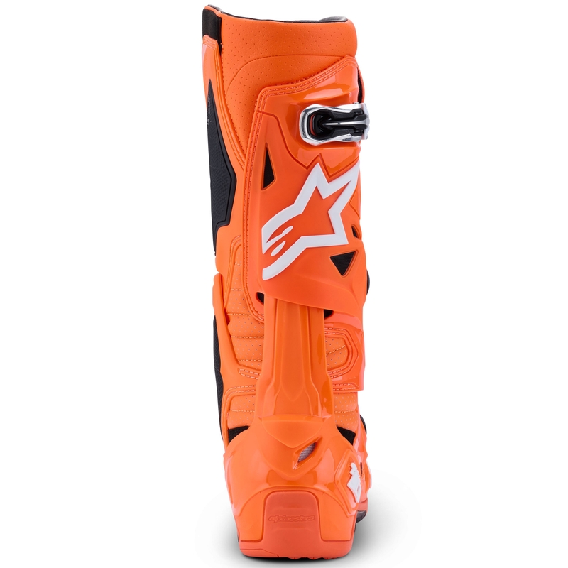 Stivali da moto Alpinestars Tech 10 Supervented arancio fluo-nero-bianco