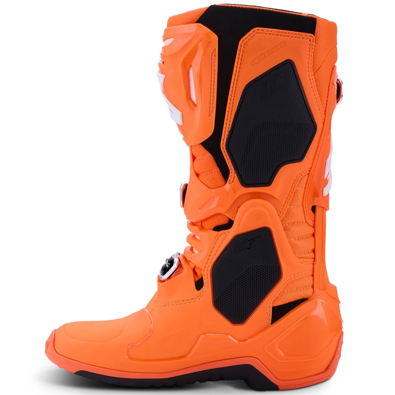 Stivali da moto Alpinestars Tech 10 Supervented arancio fluo-nero-bianco