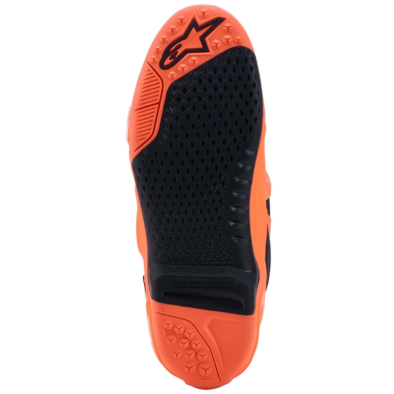 Stivali da moto Alpinestars Tech 10 Supervented arancio fluo-nero-bianco