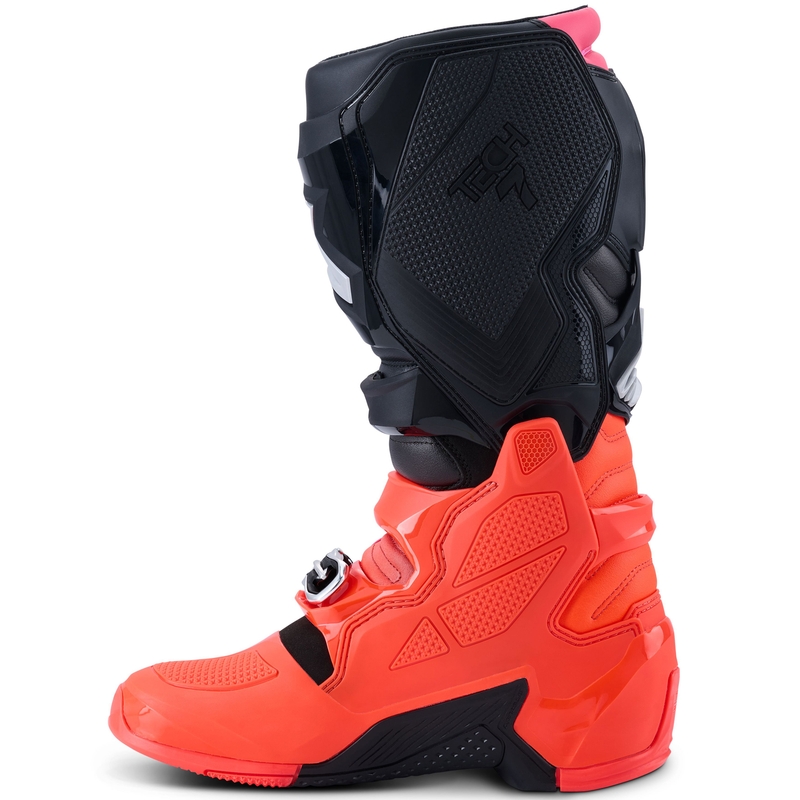 Stivali da moto Alpinestars Tech 7 nero-rosso fluo-rosa fluo