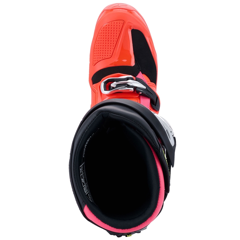 Stivali da moto Alpinestars Tech 7 nero-rosso fluo-rosa fluo