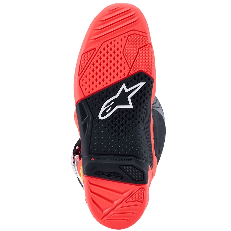 Stivali da moto Alpinestars Tech 7 nero-rosso fluo-rosa fluo