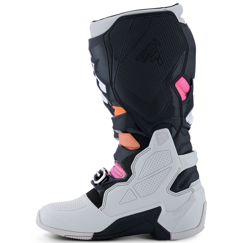 Stivali da moto Alpinestars Tech 7 nero-grigio chiaro-arancione fluo-sfumato