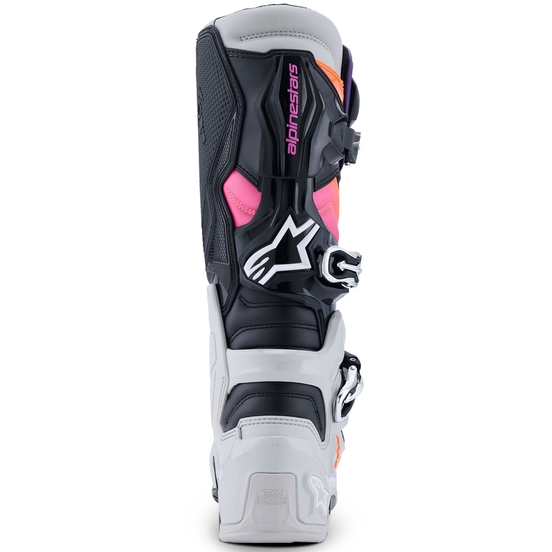Stivali da moto Alpinestars Tech 7 nero-grigio chiaro-arancione fluo-sfumato