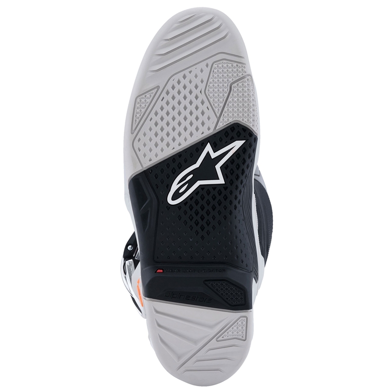 Stivali da moto Alpinestars Tech 7 nero-grigio chiaro-arancione fluo-sfumato
