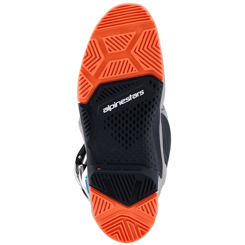 Stivali da moto Alpinestars Tech 7 Enduro Nero-Grigio scuro-Arancione fluo