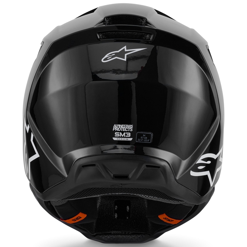 Casco da motocross Alpinestars S-M3 Solid nero