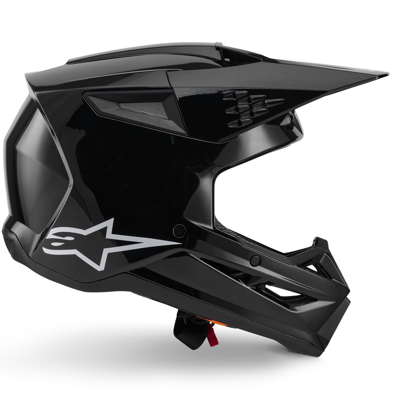 Casco da motocross Alpinestars S-M3 Solid nero