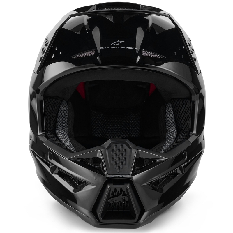 Casco da motocross Alpinestars S-M3 Solid nero