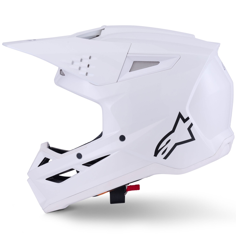 Casco da motocross Alpinestars S-M3 Solid bianco