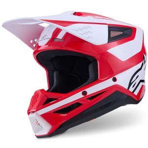 Casco da motocross Alpinestars S-M3 Heat rosso-bianco-nero