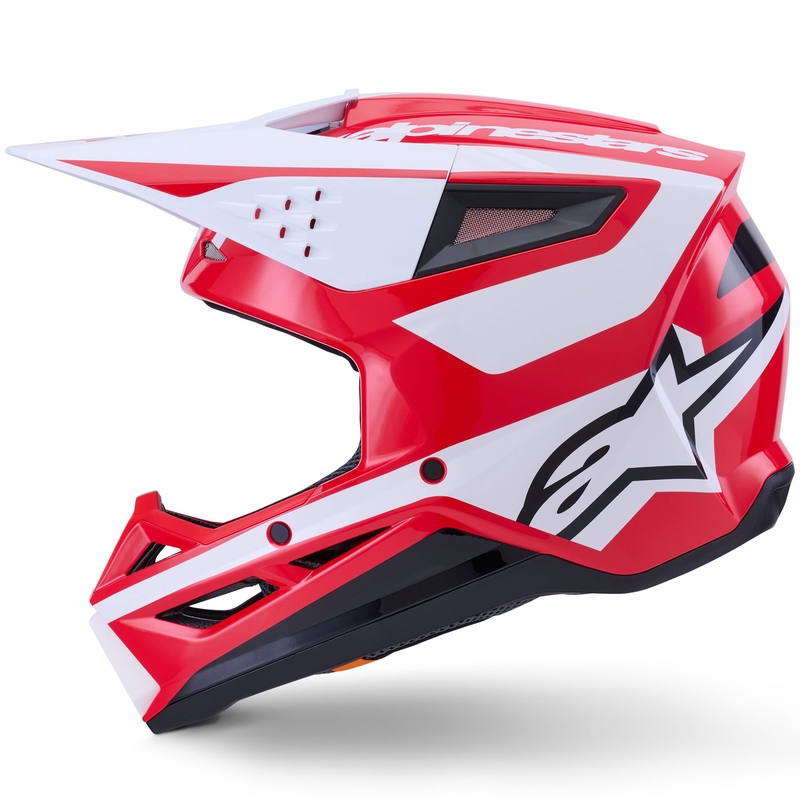 Casco da motocross Alpinestars S-M3 Heat rosso-bianco-nero