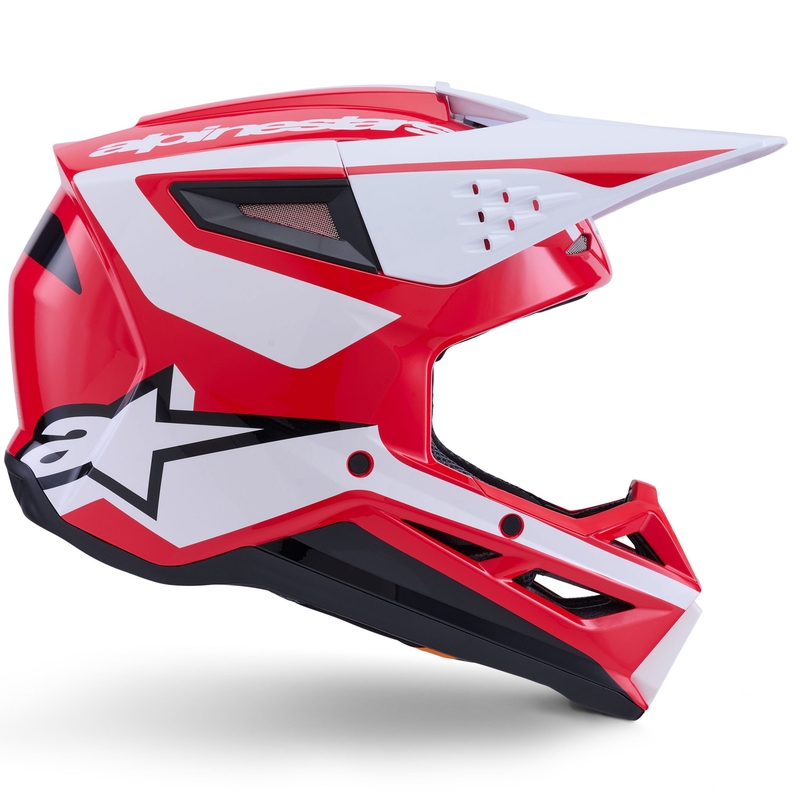 Casco da motocross Alpinestars S-M3 Heat rosso-bianco-nero