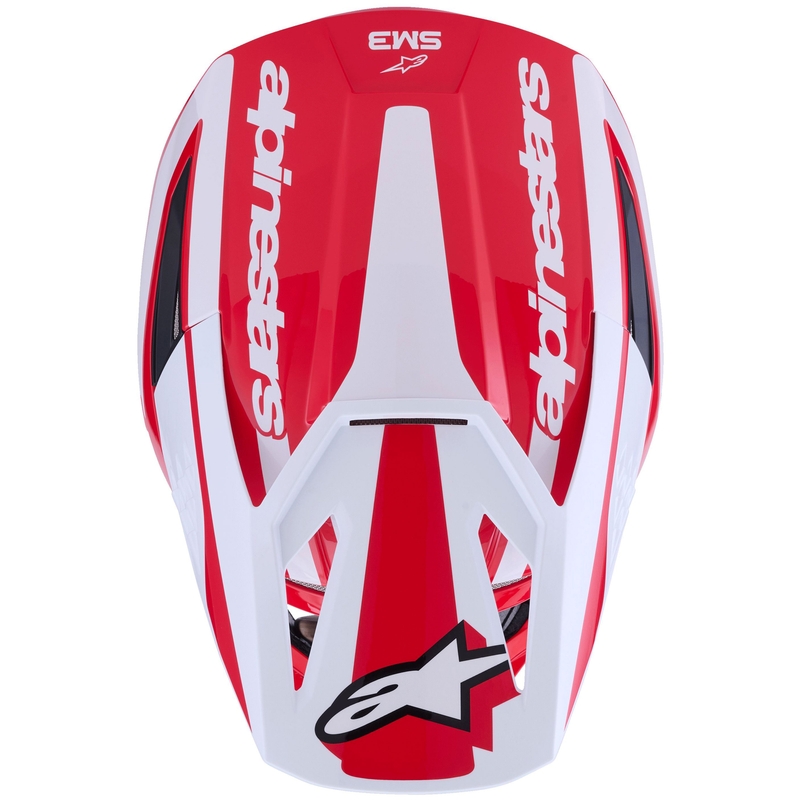 Casco da motocross Alpinestars S-M3 Heat rosso-bianco-nero
