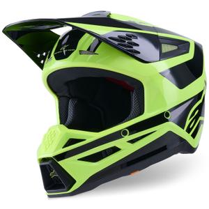 Casco da motocross Alpinestars S-M3 Heat giallo fluo-nero