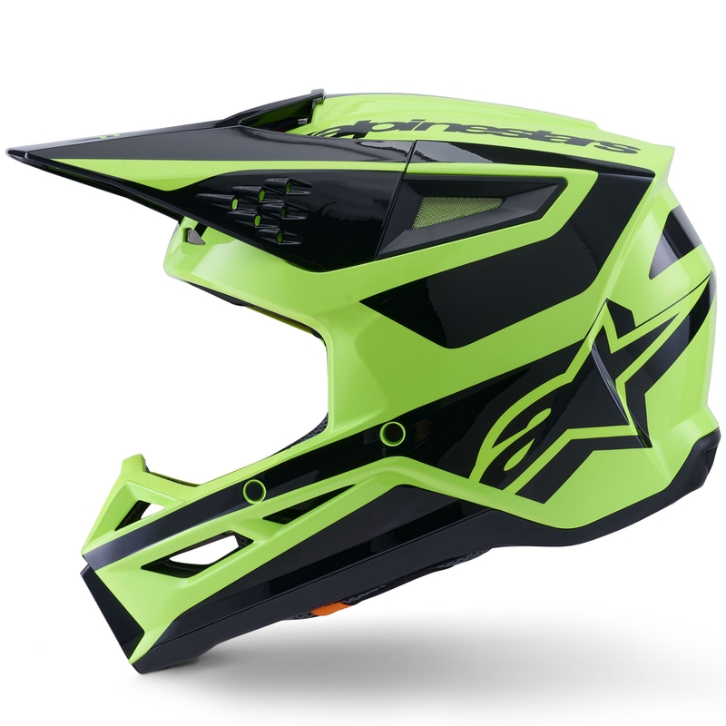 Casco da motocross Alpinestars S-M3 Heat giallo fluo-nero