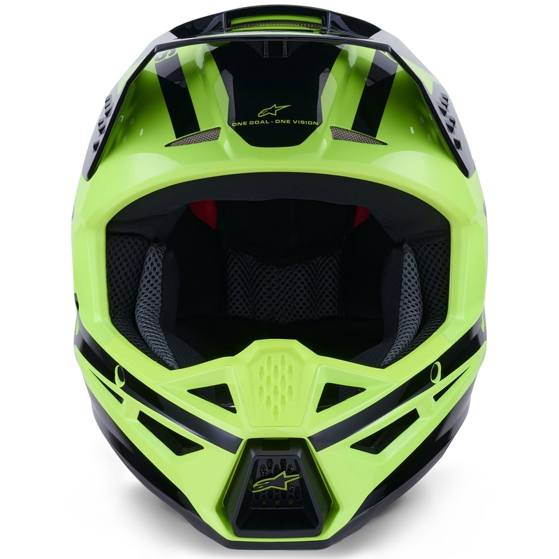 Casco da motocross Alpinestars S-M3 Heat giallo fluo-nero