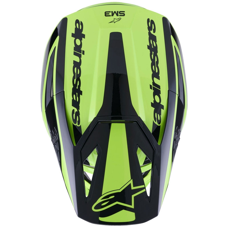 Casco da motocross Alpinestars S-M3 Heat giallo fluo-nero