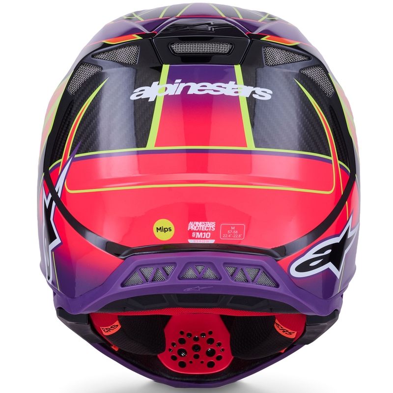 Casco da motocross Alpinestars Supertech S-M10 Era Rosa-Viola-Giallo Fluo
