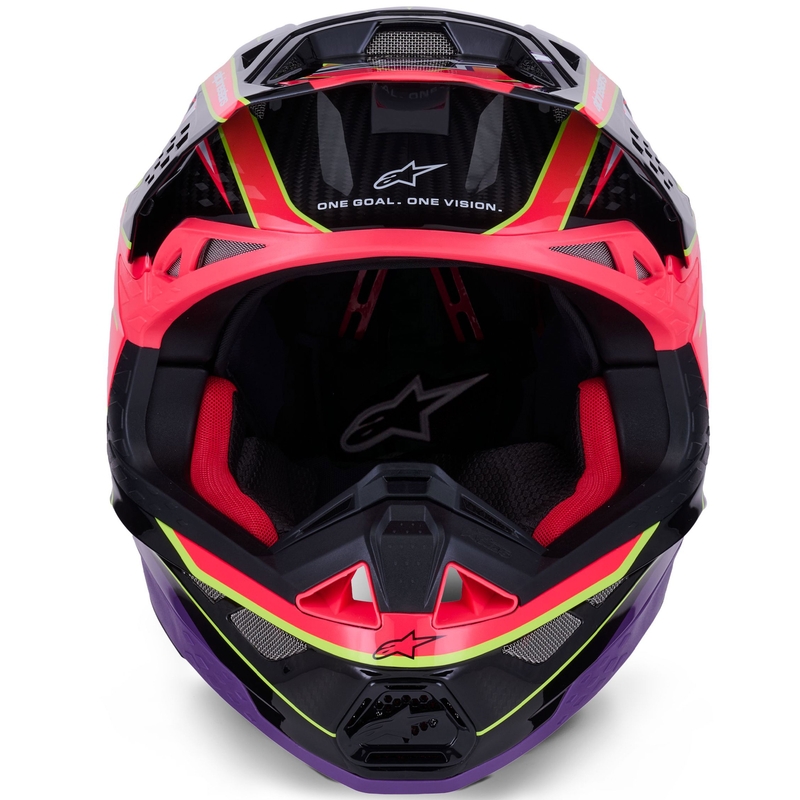 Casco da motocross Alpinestars Supertech S-M10 Era Rosa-Viola-Giallo Fluo