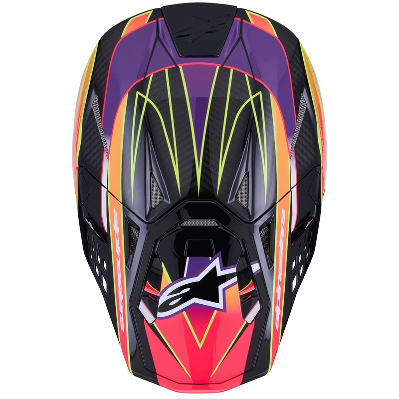 Casco da motocross Alpinestars Supertech S-M10 Era Rosa-Viola-Giallo Fluo