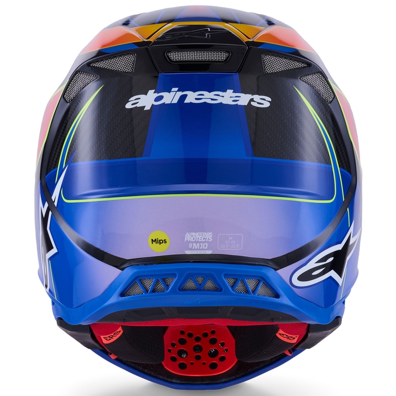 Casco da motocross Alpinestars Supertech S-M10 Era blu-rosso-giallo fluo