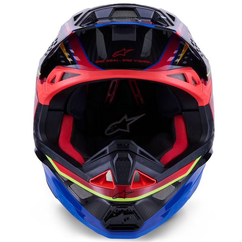 Casco da motocross Alpinestars Supertech S-M10 Era blu-rosso-giallo fluo
