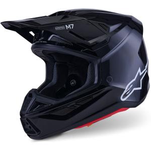 Casco da motocross Alpinestars SM7 Solid nero