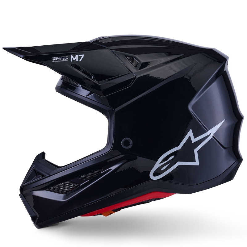 Casco da motocross Alpinestars SM7 Solid nero