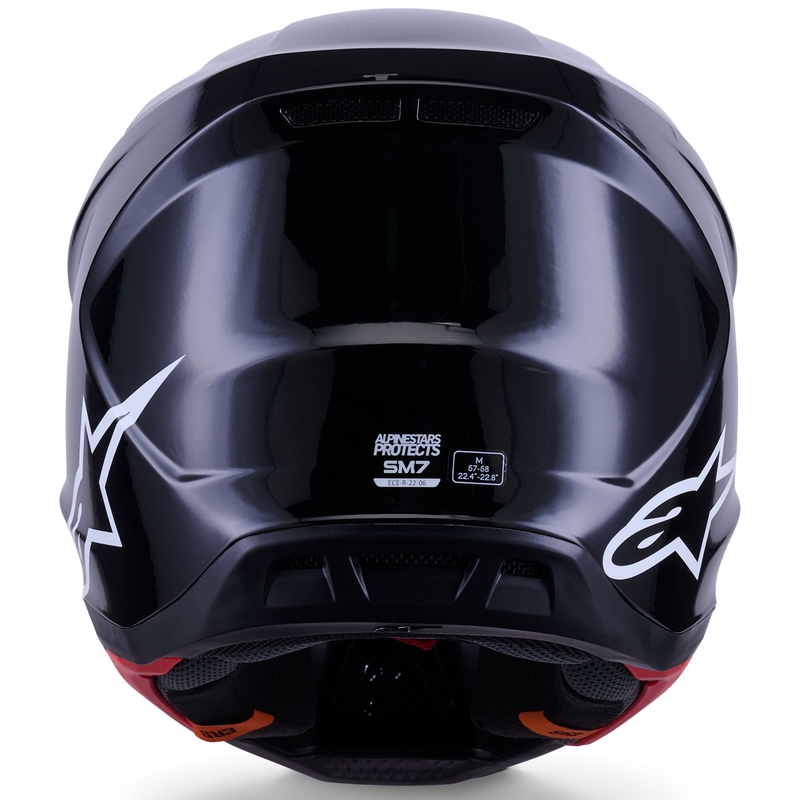 Casco da motocross Alpinestars SM7 Solid nero
